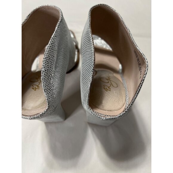 42 Gold Linx Silver Heels Size 9.5 - Picture 10 of 13